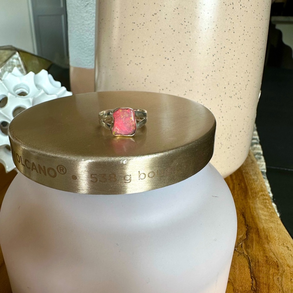 Natural Peruvian Pink Opal Ring